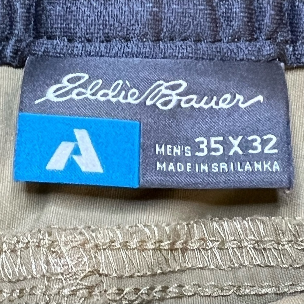 Eddie Bauer First Ascent Men’s Dark Tan Nylon Blend Pants 35 X 32 EUC - Picture 12 of 14